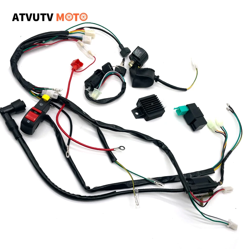 Cablaggio Elettrico Bobina Cdi Cablaggio Kit Di Accensione Moto Per 50 70 90 110Cc Atv Quad Go Kart Dirt Bikes Scooter Buggy