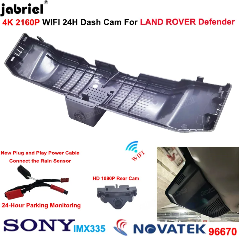 4K Dash Cam Car Dvr Camera For Land Rover Defender 110 Wifi Video Recorder For Land Rover Defender 90 2019 2020 2021 2022 2023