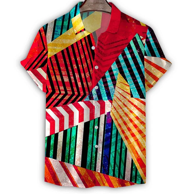 Frutta Papaya Anguria Stampa 3D Camicia Hawaiana Uomo Estate Maniche Corte Risvolto Tee Shirts Street Plants Pattern Button Camicetta