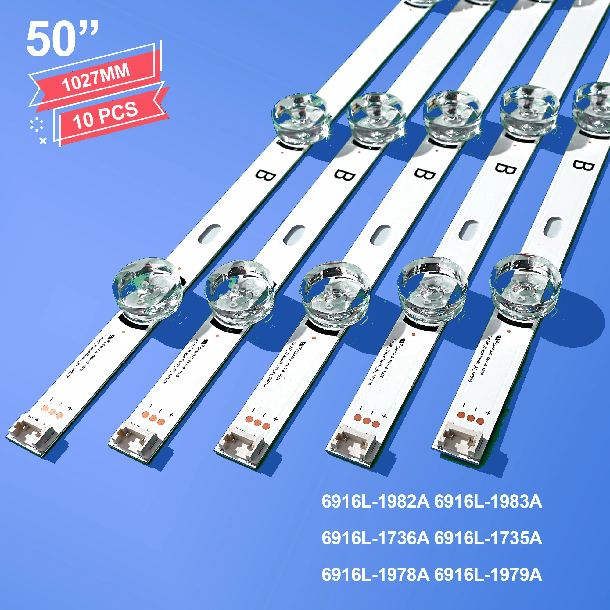 Striscia Di Retroilluminazione A Led A 3Set Per Lg 50 Lf5800 6916L 1735A 50 Lb5610 50 Lf652V 50 Lb650V 50 Lb659Y 50 Lb6500 50 Lb5700 50 Lb5800 50 Lf65