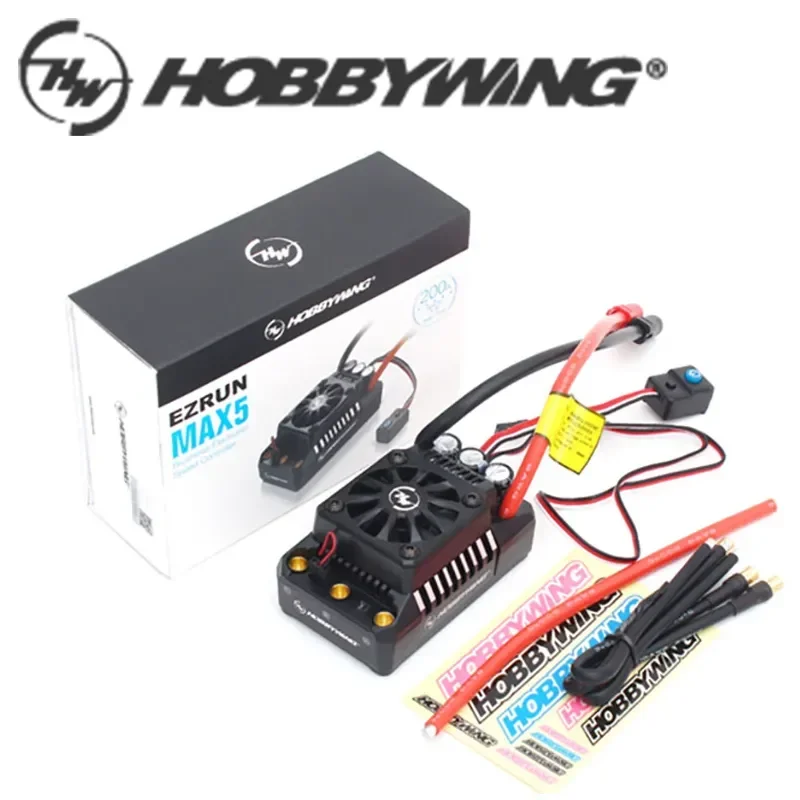 Genuine Hobbywing Ezrun Max5 V3 200A Rc Car Esc Speed Controller Waterproof Brushless Esc Per 1/5 Rc Car