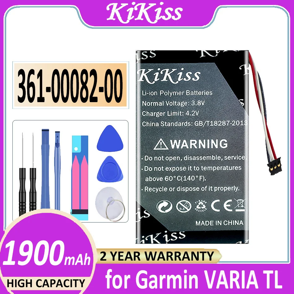 Batteria 361-00082-00 1900Mah Per Garmin Varia Tl Bateria