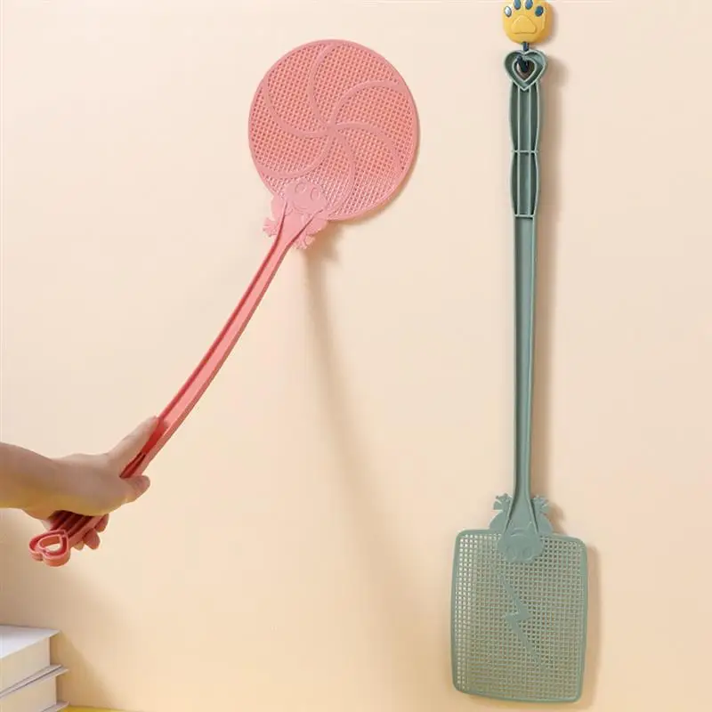 4 Pezzi Pratico Scacciamosche Da Cucina Hollow Swat Manico Lungo Scacciazanzare Forte Manual Swat Plastic Mosquito Killer