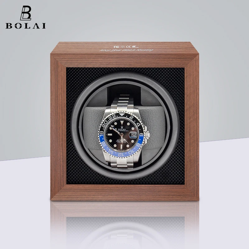 Ibbeton Spot Goods Luxury Gift Brand Wood Watch Winder Box High-End 1 Slot Automatic Watches Box Con Mabuchi Moto