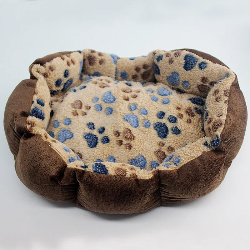 Cartoon Five Color Footprints Pet Kennel Cashmere Dog Kennel Cat Kennel Teddy Dog Kennel Dog Pad Prodotti Per Animali Domestici