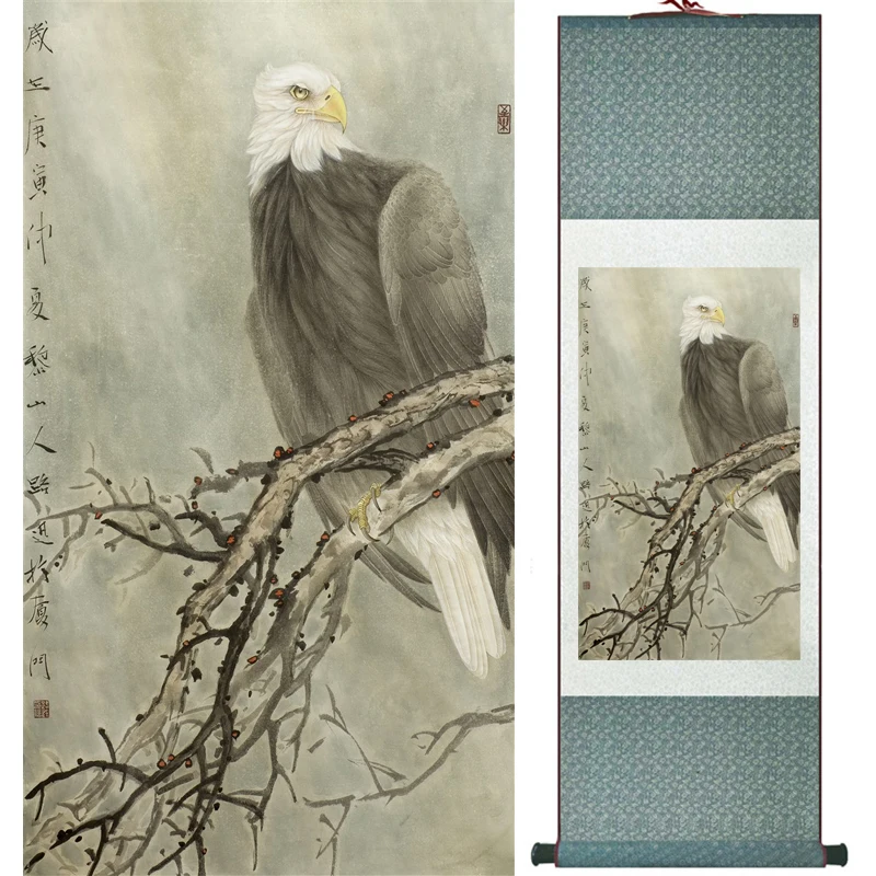 Aquila Pittura Home Office Decorazione Cinese Di Scorrimento Pittura Aquila Sul Pino Pittura Aquila Immagine Scgs2017120319