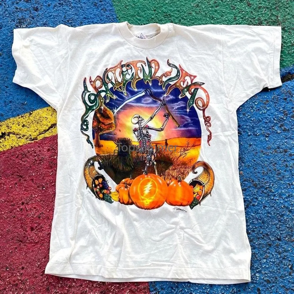 Vintage Grateful Dead Nwot 1994 Autunno Tour Pumpkins Farm Skeleton Colorway Shirt Grateful Dead Shirt Dead And