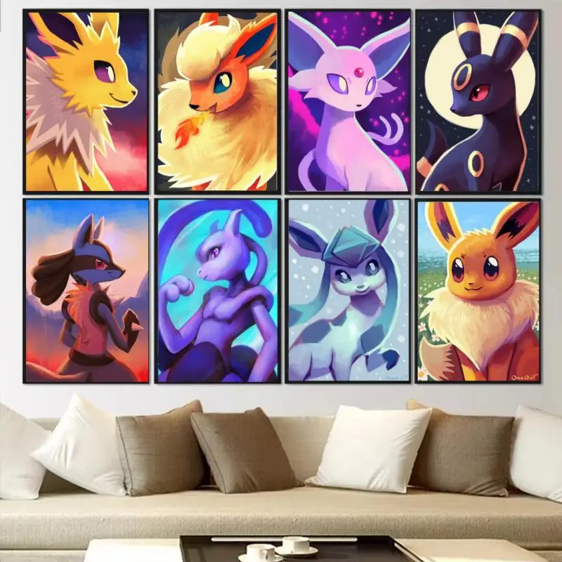 Anime Pokemon Umbreon Canvas Poster Stampa Modulare Wall Art Immagine Regalo Per Bambini Home Room Painting Hanging