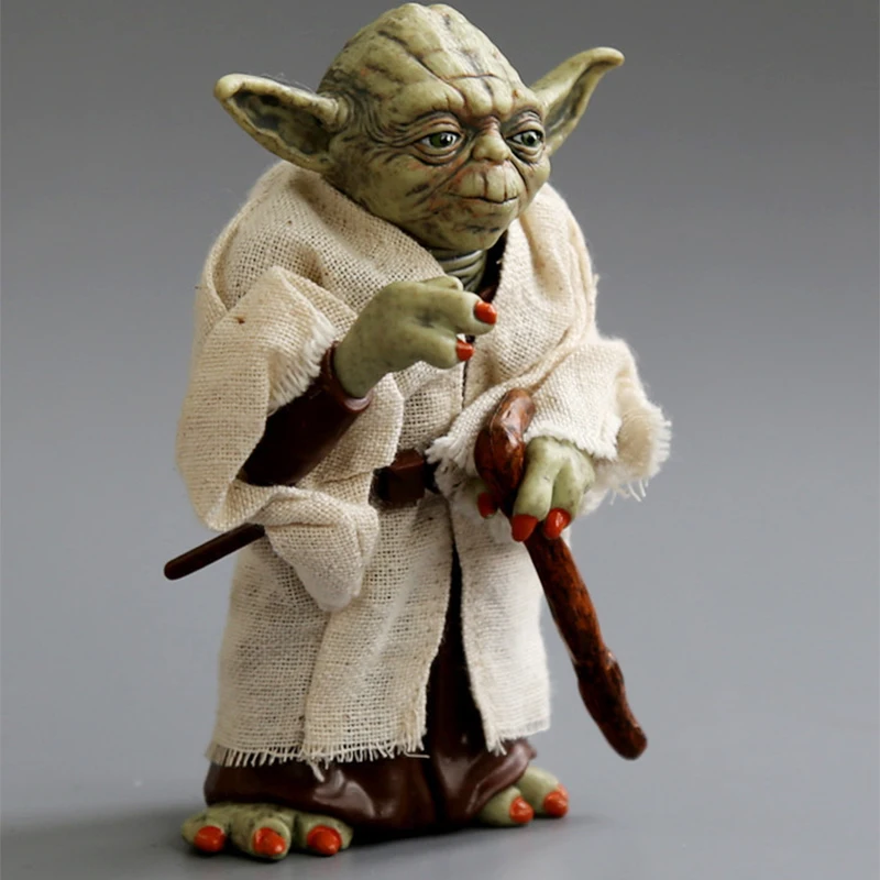 Vendita Calda Disney Star Wars Movie Real Clothes Yoda Master Character Manichino Pvc Sculpture Series Model Toys Gifts Herocross