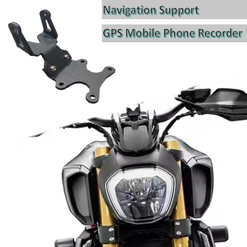Accessori Moto Gps/Smart Phone Navigazione Staffa Piastra Gps Adatta Supporto Per Ducati Diavel 1260 Lamborghini 2021