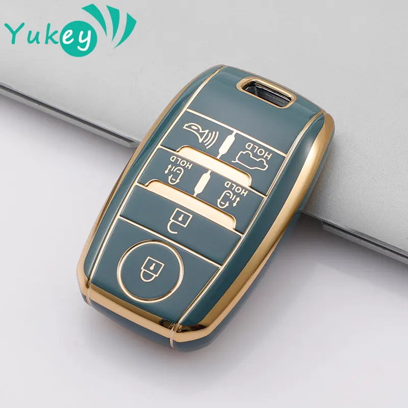 Portachiavi Per Auto In Tpu Con Telecomando A 6 Pulsanti Per Kia Sedona Grand Carnival Sorento Shell Fob Key Case Protection Skin
