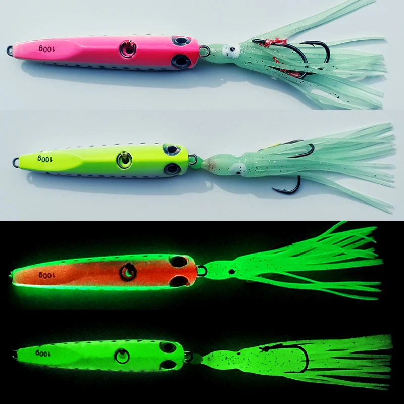 1Pc Glow Inchiku Jig Muslimum Metal Sea Fishing Lure Gonna Luminosa Lead Jig Pesca Fish Jigging Lure
