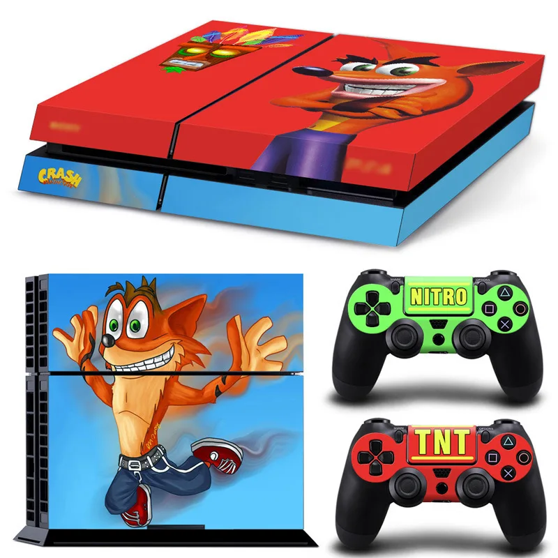 Per Ps4 Crash Bandicoot Pvc Skin Vinyl Sticker Decalcomania Cover Console Dualsense Controller Adesivo Protettivo Antipolvere