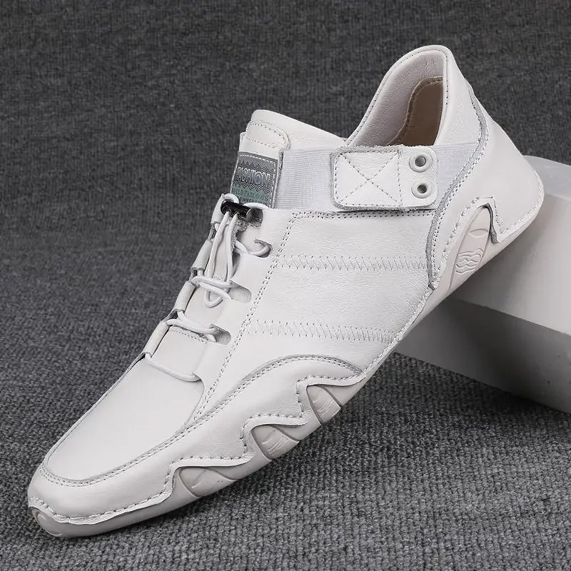 Scarpe In Pelle Da Uomo Primaverili In Vera Pelle Moda Casual Slip-On Todds Alla Moda Tutto-Fiammifero Alla Moda Tacco Piatto Fondo Morbido L