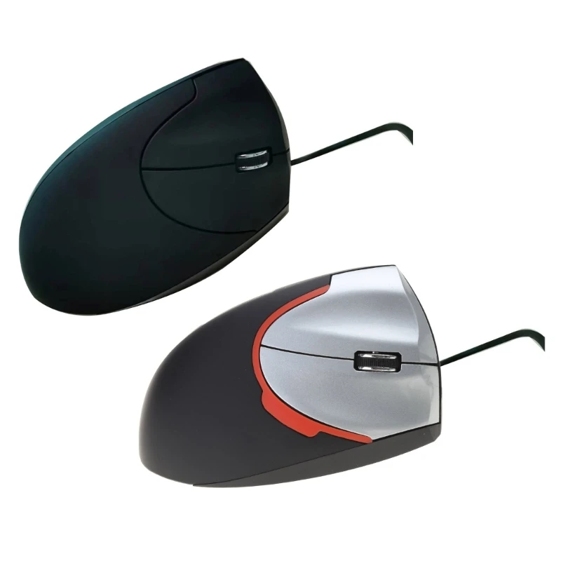 Mouse Ottico Ergonomico Con 3 Pulsanti Per Pc, Mouse Da Gioco Per Computer, Mouse Verticale Cablato Per Pc/Laptop