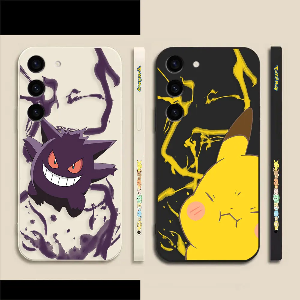 Custodia Per Telefono Anime P-Pokemon G-Gengar Per Samsung S24 S23 S22 S21 S20 Fe S11 S11E S10 S30 Ultra Plus Custodia 4G 5G Fundas Shell