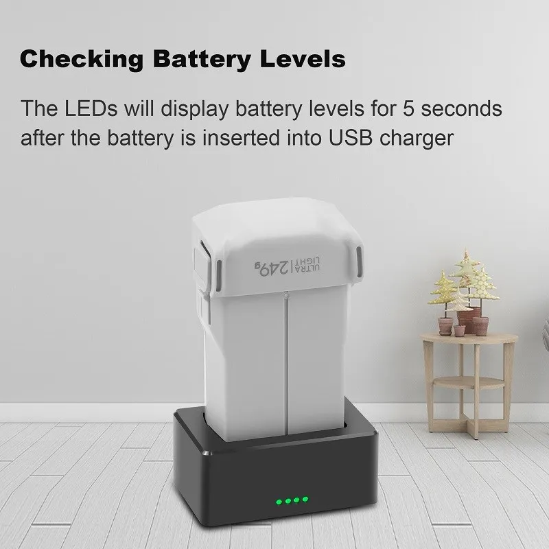 100% Brand New Dji Mini 3 Pro Battery Charger Usb Port Single Charge Fast Charge Qc3.0 Charger Dji Mini 3 Pro Drone Accessories