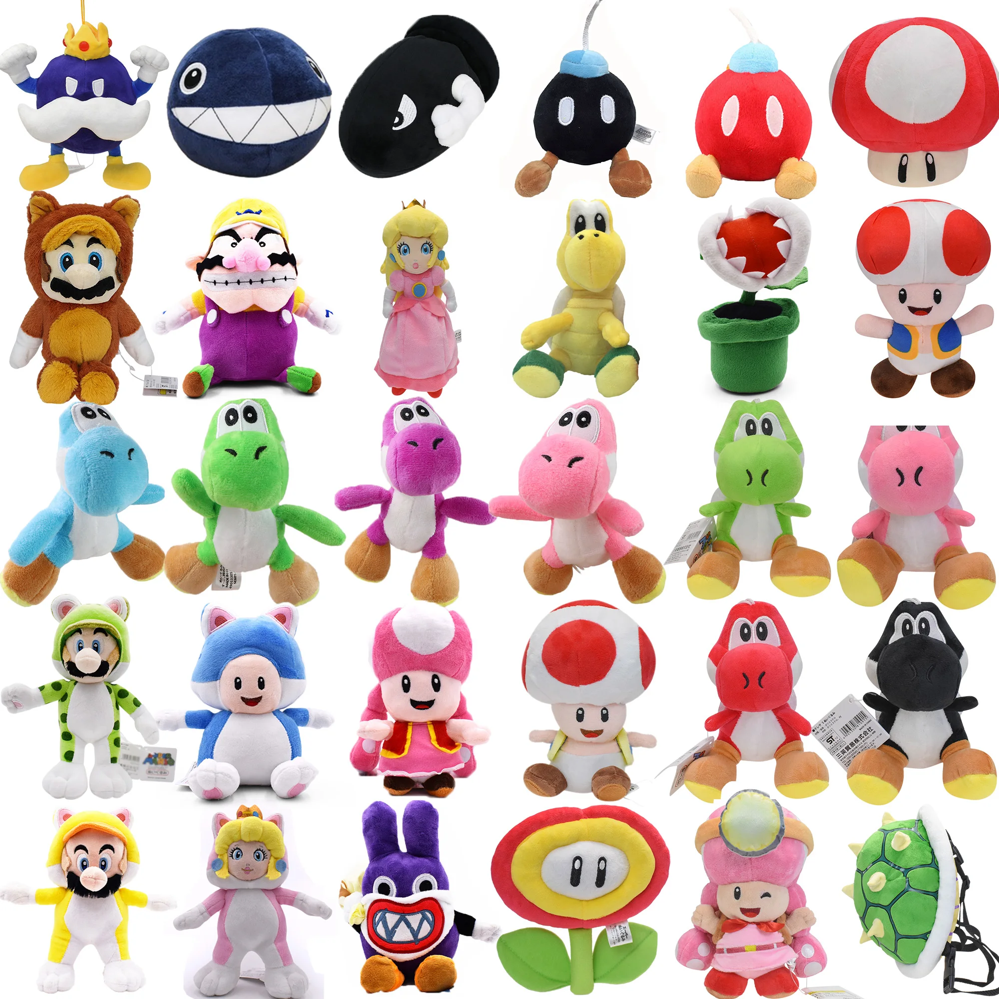 Mario Bros Peluche Yoshi Toad Bullet Bill Bob-Omb Poison Piranha Plant Toadette Princess Peach Mushroom Bambole Ripiene Peluche