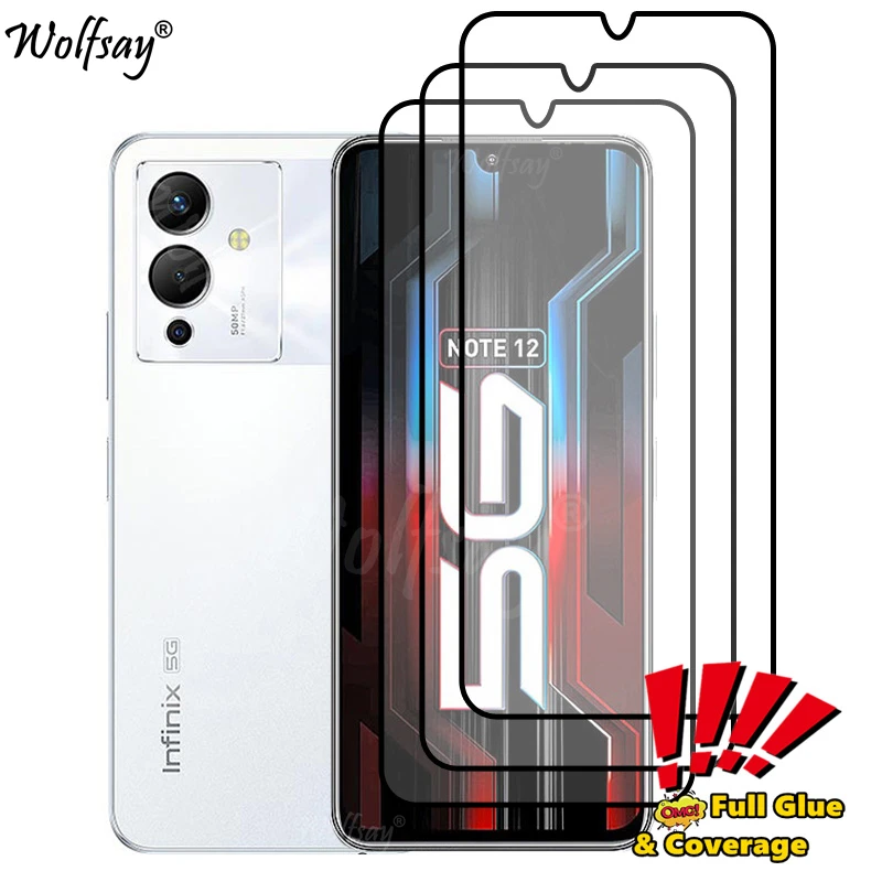 Pellicola Salvaschermo A Copertura Totale Per Vetro Temperato Infinix Note 12 5G Per Vetro Infinix Note 12 5G Per Infinix Note 12 5G 6.7 Pollici