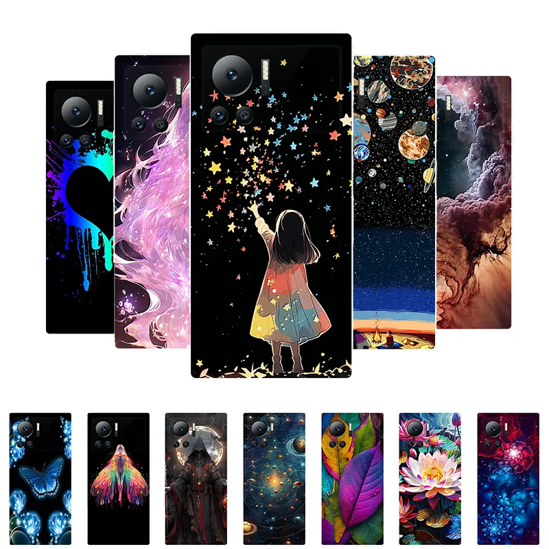 Custodia Per Infinix Note 12 Vip Cover X672 Custodia In Silicone Soft Fashion Girl Flower Cover Posteriore Per Infinix Note12 Vip 12Vip Phone Case