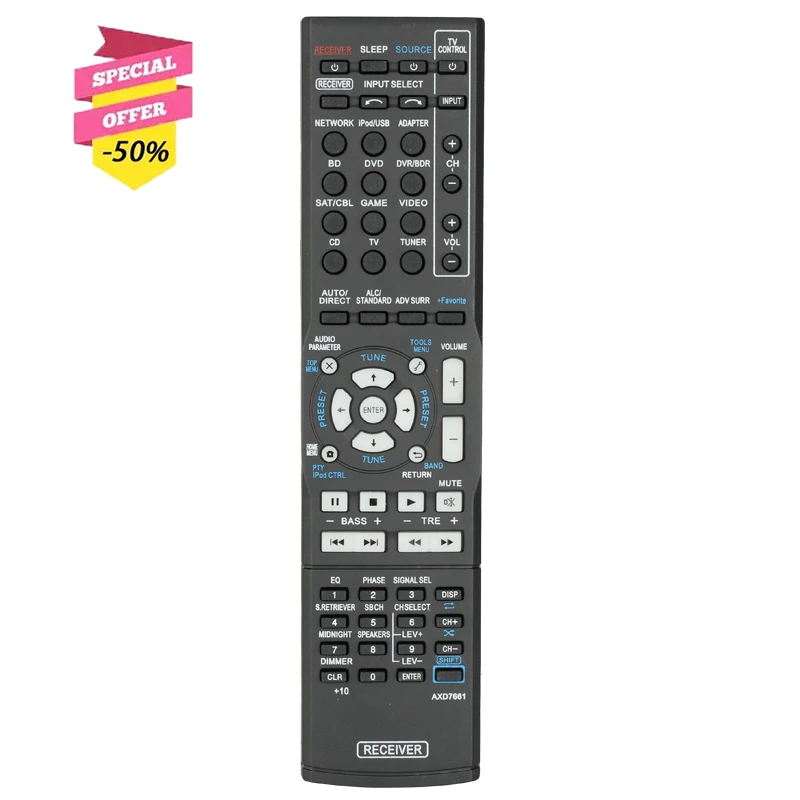 Axd7661 Telecomando Per Ricevitore Av Pioneer Vsx-42 Vsx-421 Vsx-422 Vsx-521 Vsx-527 Vsx-822 Vsx-827 Vsx-921 Vsx-1019 Vsx-1022