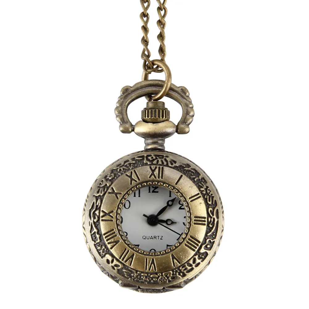 Moda Vintage Lega Numero Dual Time Display Orologio Collana Catena Orologi Regali Di Compleanno