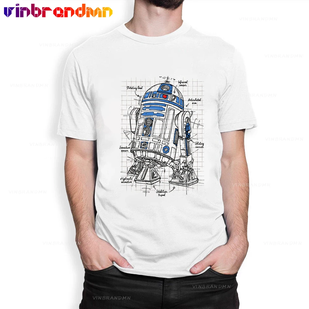 T-Shirt Piano R2D2 Stampata Divertente The Force Awakens T-Shirt Parodia Jedi Robot Bb8 Droid Road T Shirt Fantascienza Space Robot Top Tshirt