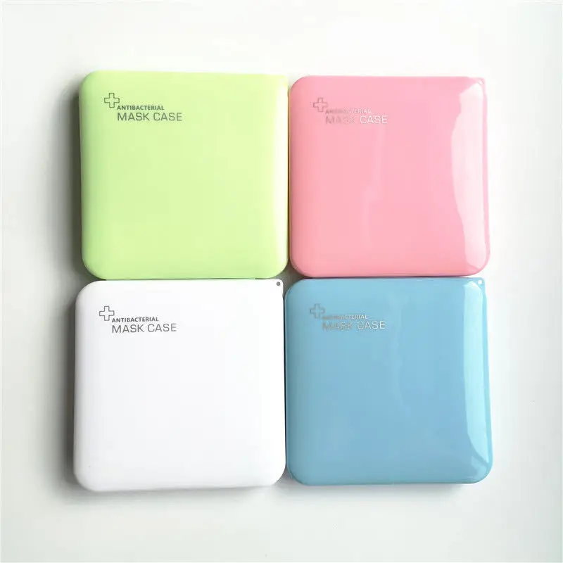Storage Box Anti-Pollution Portable Kn95/N95 Folding Mask Temporary Storage Plastic Box Storage Box Organizer  Jewlery Organizer