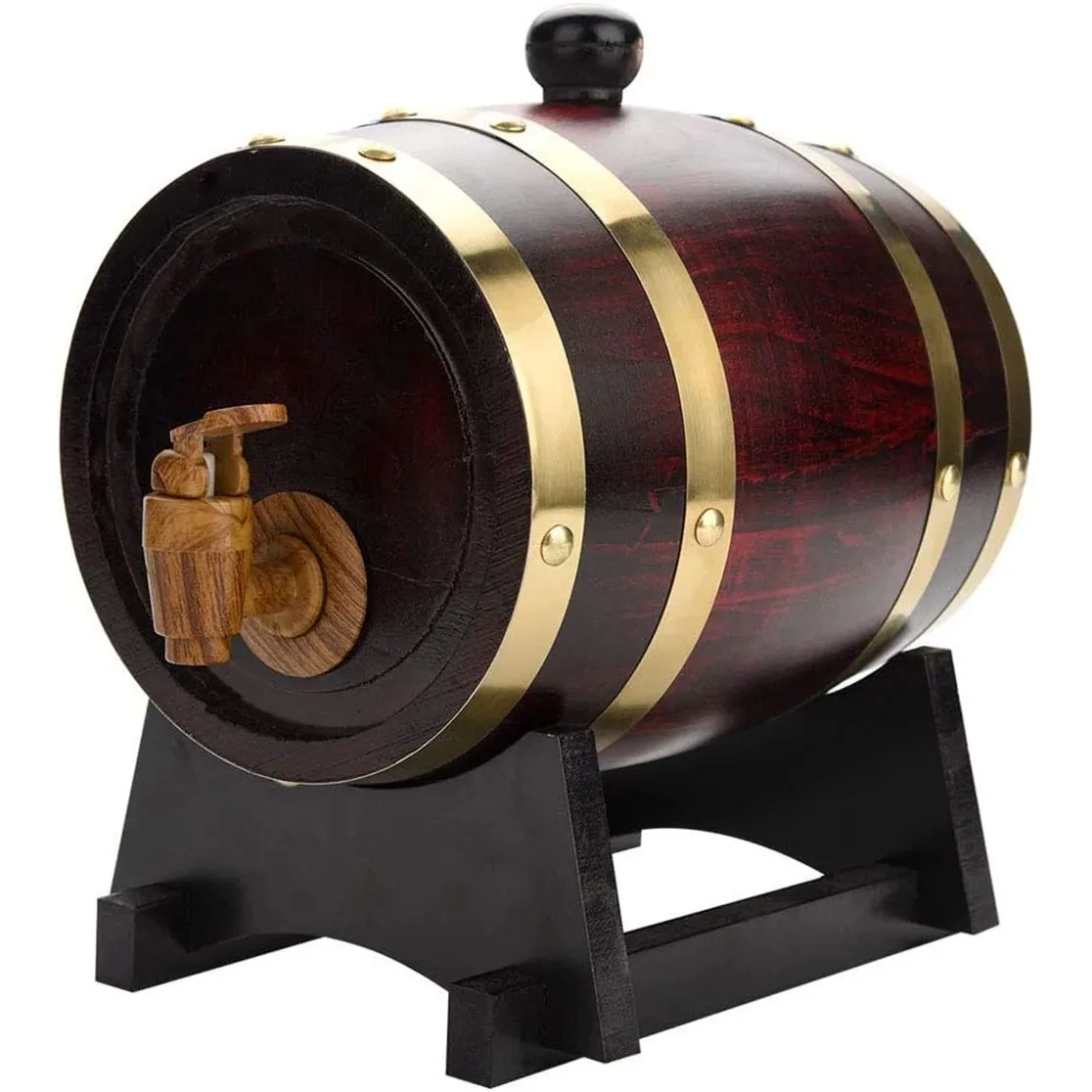 3L Barile Di Legno Vintage Rovere Strumenti Per La Produzione Di Birra Rubinetto Dispenser Per Rum Pot Whisky Wine Bar Tools Home Whisky Barrel Decant