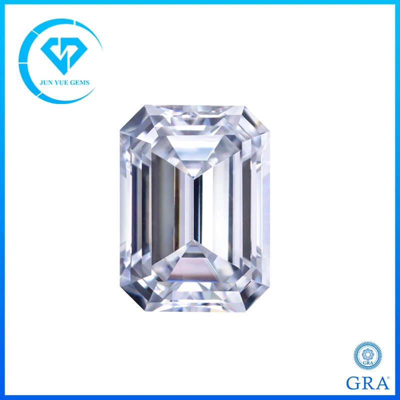 Real Moissanite Stone Emerald Cut D Color Lab Grwon Diamond Moissanite Gemme Sciolte Pass Diamond Tester Con Certificato Gra