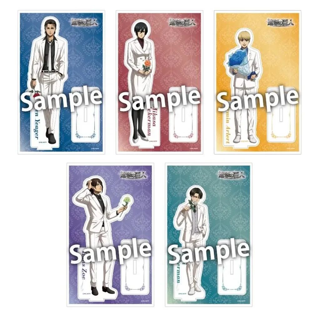 Gioco Acrilico Stand Doll Levi Mikasa Ackerman Eren Yeager Armin Arlert Figure Model Plate Cosplay Toy Per Regalo