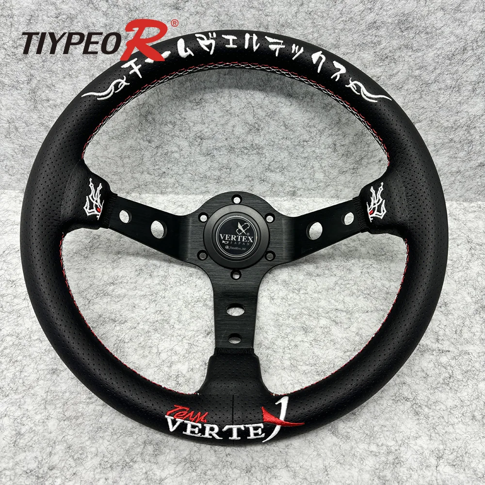 Jdm Vertex Design Unico 320Mm Deep Dish Car Volante In Pelle Microfibra Sport Volante Gioco Volante