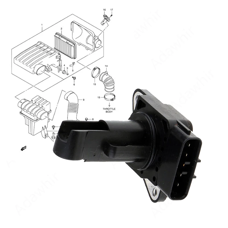 Maf Mass Air Flow Meter Sensor Per Jaguar S-Type Xf Xj Land Rover Mazda 3 6 626 Suzuki Sx4 Wagon Volvo Muslimah 197400-2230