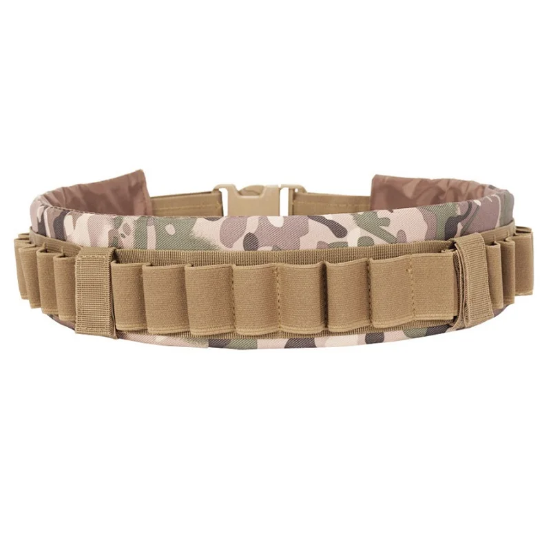 Outdoor Airsoft Hunting Tactical 25 Rounds Shotgun Shell Bandolier Belt 12/20 Ga Gauge Ammo Holder Cintura Militare Cs Gear