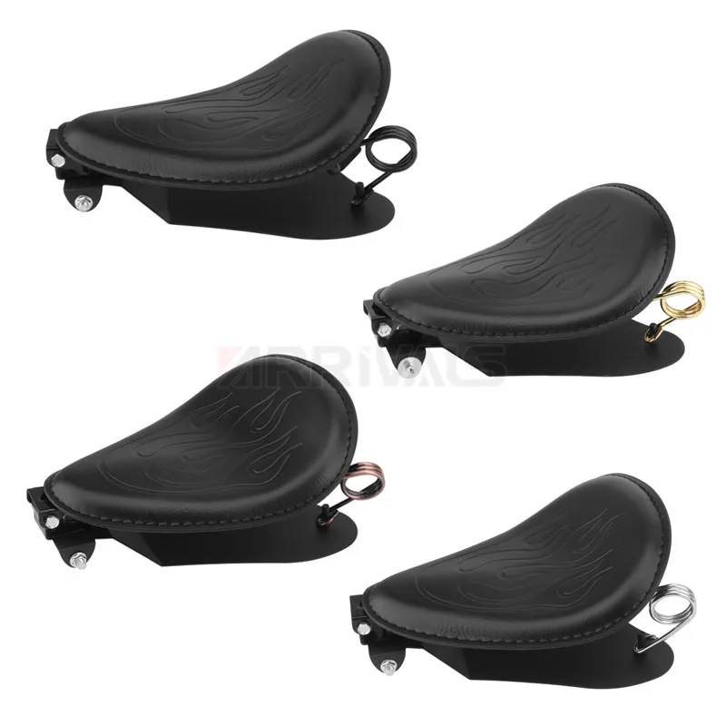 Per Harley Chopper Bobber Personalizzato Per Honda Yamaha Pu Leather Moto 3 "Spring Solo Staffa Seat