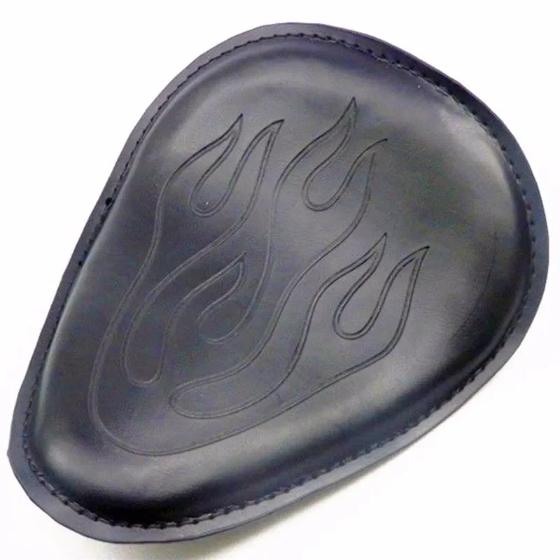 Sedile Sottile In Pelle Flame Solo Con Kit Di Montaggio Per Harley Bobber Chopper Vintage Cb
