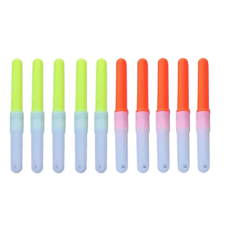 10 Pz/Lotto Bastoncini Di Luce Elettrica Vestito Per Cr322 Rosso/Giallo Led Night Fishing Float Accessorio Lightstick Bobber Bouy Tool B602
