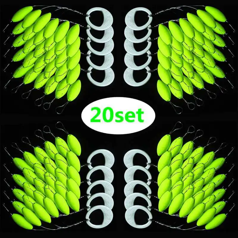 5 10 20 Set Fishing Foam Float Tube Strike Indicatori Eva Oval Bobber Floating Tear Drop Pompano Rig Bottom Rigs Pesca In Barca