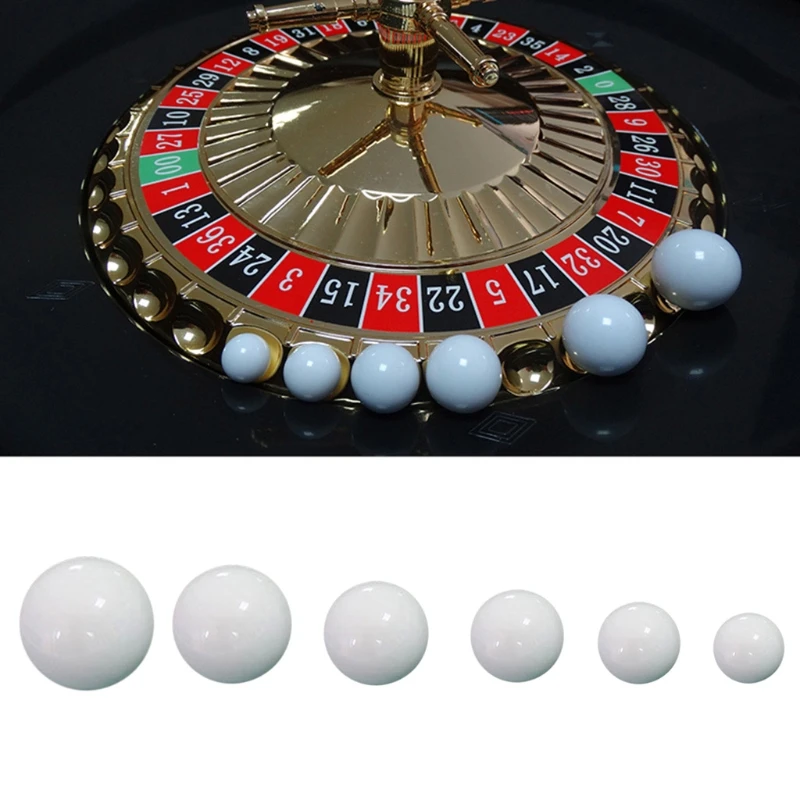 5 Pz Russian Roulette Ball Casino Roulette Gioco Sostituzione Palla Acrilico Palla Bianca 12/14/16/18/20/22Mm