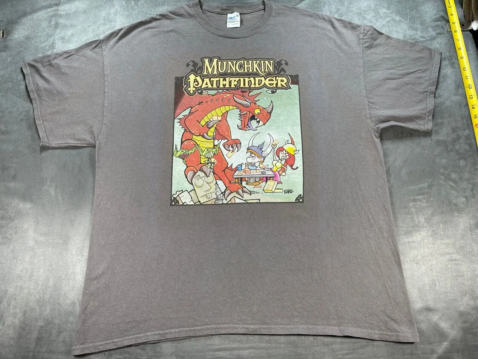 Munchkin Pathfinder Steve Jackson Games Maglietta Grigio Drago 2Xl Maniche Lunghe O Corte