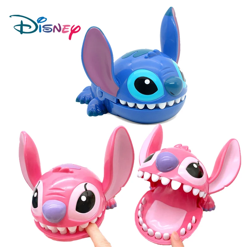 Disney Stitch Bite Finger Game Have Funny Figure Toys Bite Finger Crocodile Mouth Dentista Game Toy Kids Regali Antistress