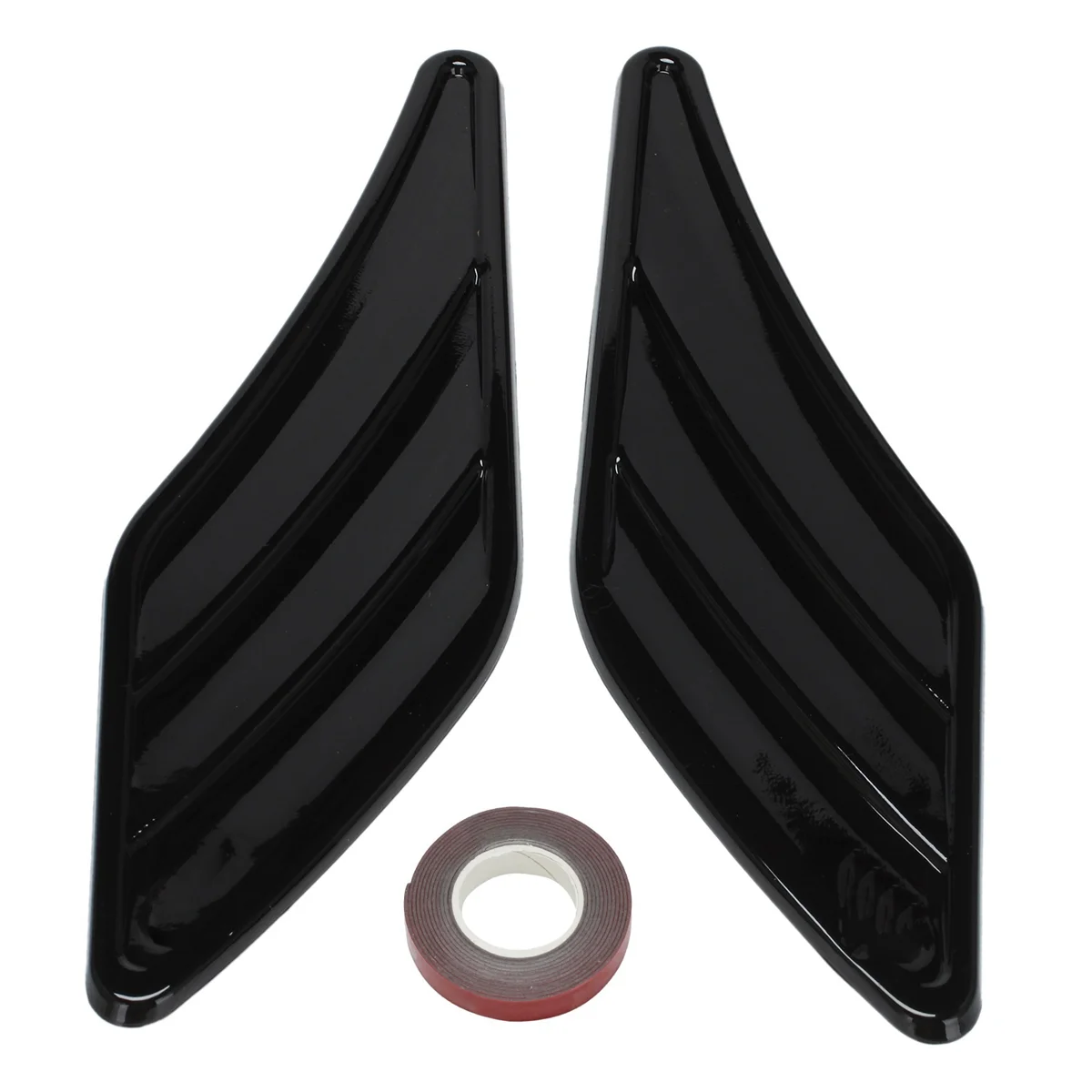 2 Pezzi Abt Side Shark Gills Sticker Decalcomanie Per-Audi A5 S5 A4 B8 B6 A6 A3 R8 Tt -Audi Abt Fender Sticker, Nero