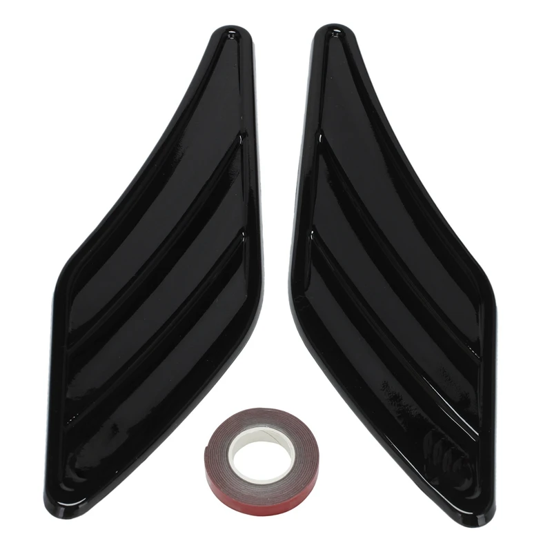 2 Pezzi Abt Side Shark Gills Sticker Decalcomanie Per-Audi A5 S5 A4 B8 B6 A6 A3 R8 Tt -Audi Abt Fender Sticker, Nero