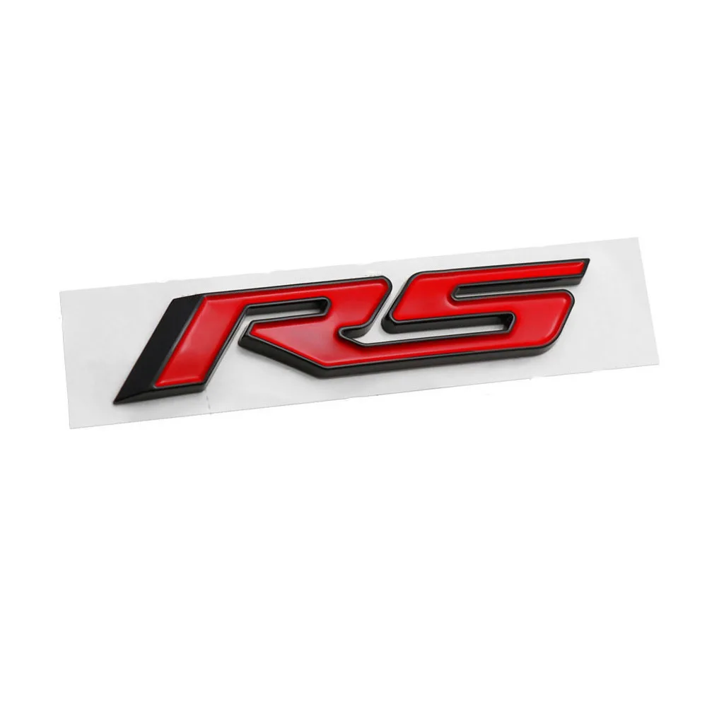 Emblema Adesivo Parafango Laterale Auto Per Rs Logo Chevrolet Cavalier Sail Captiva Chevelle Camaro Orlando Auto Body Decal Accessori
