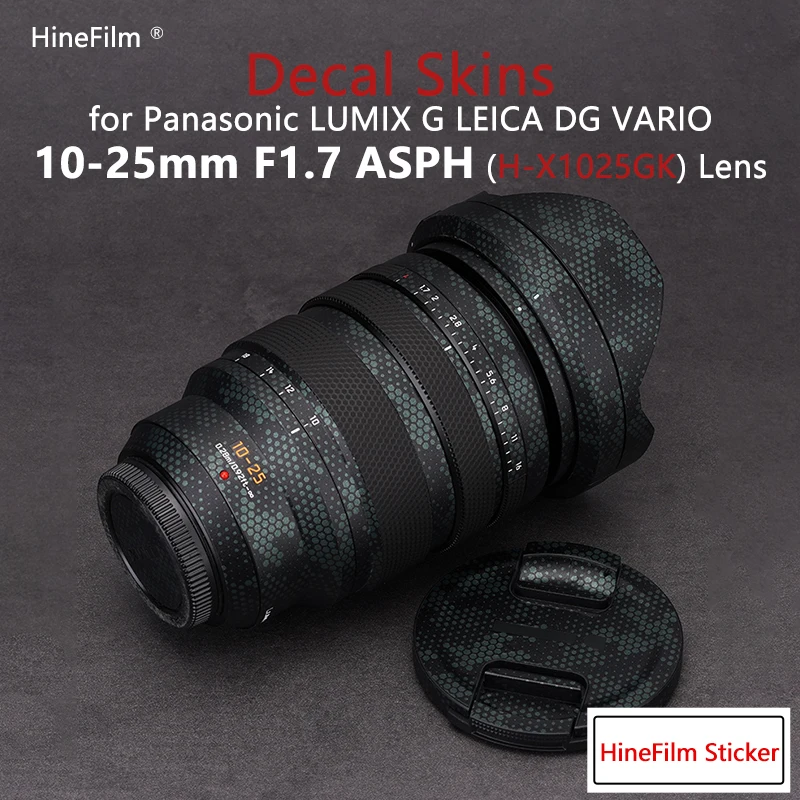 Lumix Dg 10-25 F1.7 Lens Premium Decal Skin Per Panasonic Leica Dg Vario-Summilux 10-25 F1.7 Asph. Adesivo In Vinile Con Protezione Len