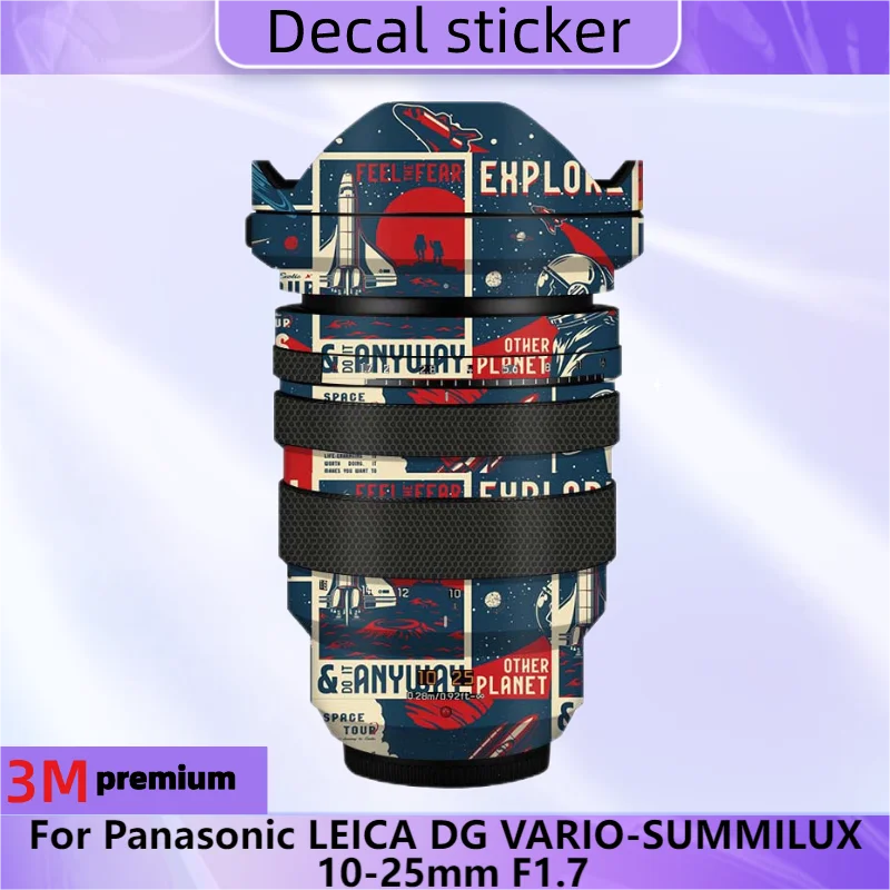 Per Panasonic Leica Dg Vario-Summilux 10-25Mm F1.7 Adesivo Per Lenti Pellicola Protettiva Per Decalcomanie Per La Pelle Cappotto Protettivo Antigraffi
