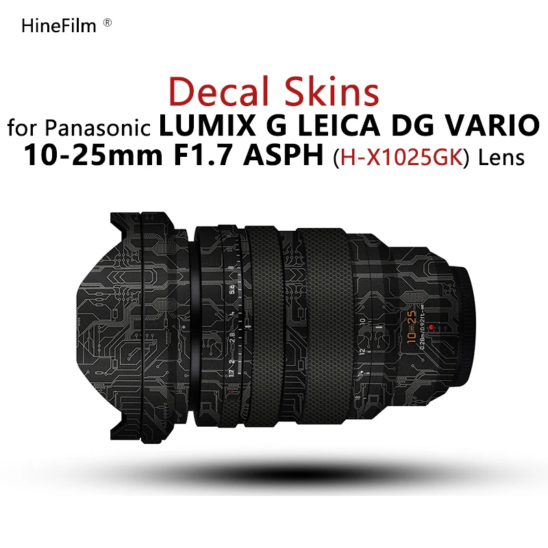 Lumix Dg 10-25 F1.7 Decalcomania Pelle Leica 1025 Pellicola Di Copertura Dell'Involucro Dell'Obiettivo Per Panasonic 10-25Mm F1.7 Protezione Dell'Obie