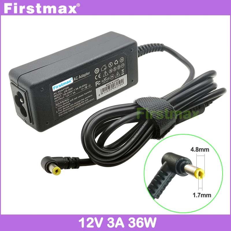 Alimentatore 12V 3A 36W Adp-36Ch Bcf Exa0801Xa Per Asus Eee Pc 1000Ha 1002Ha 1003Ha 900 901 902 903 904 905 S100 S101 Caricabatterie