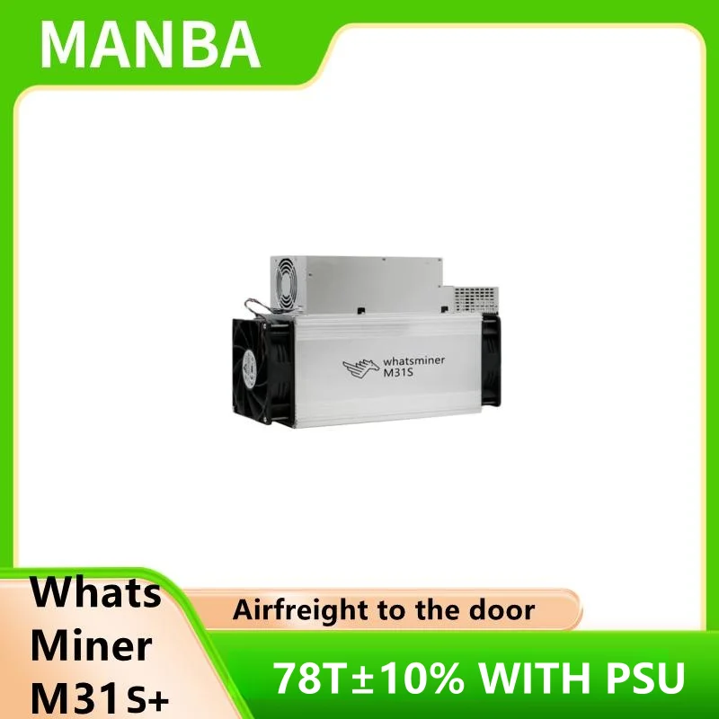Usato Whatsminer M31S + 78T ± 10% Con Alimentatore Usato Asic Miner M31S M31S + Btc Bth Miner Machine Mining