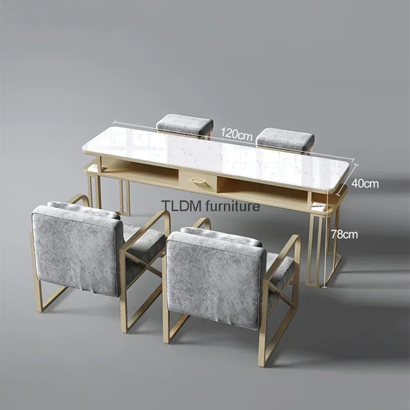 Modern Manicure Nail Table Cleaner Makeup Dressing Professional Nail Table Beauty Tavolo Manicure Salon Furniture Bl50Nt